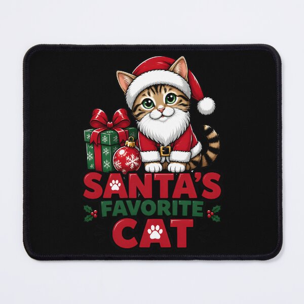 Item preview, Santa's Favorite Cat Cute Santa Kitty Christmas Design designed and sold by LiviuGligoros.