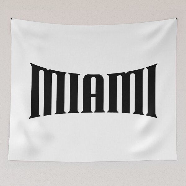 Item preview, Miami City Black Arched Word Gothic Bold Typography designed and sold by FemmePod.