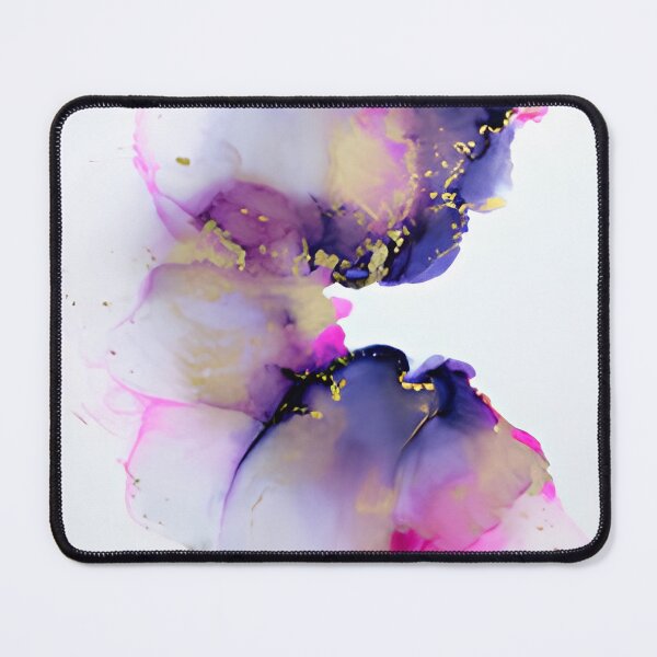 Item preview, Purple and Gold Alcohol Ink Abstract Floral Liquid Wall Art designed and sold by LuxocaDesigns24.