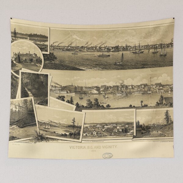 Item preview, Aerial View of Victoria, British Columbia (1884) designed and sold by allhistory.