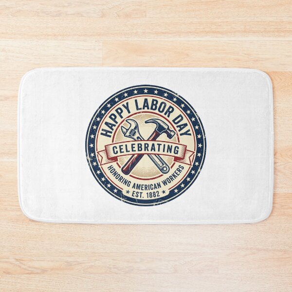 Item preview, Happy Labor Day Vintage Emblem Badge T-Shirt Design designed and sold by relso.