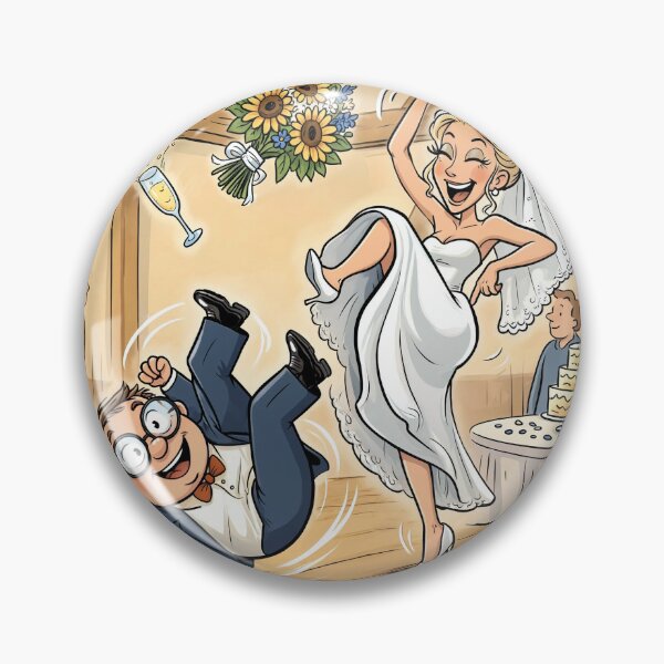 Item preview, Funny & Chaotic Wedding Reception Disaster Cartoon Illustration designed and sold by jo-e-basta.