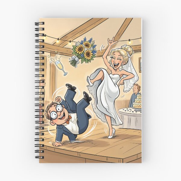 Item preview, Funny & Chaotic Wedding Reception Disaster Cartoon Illustration designed and sold by jo-e-basta.