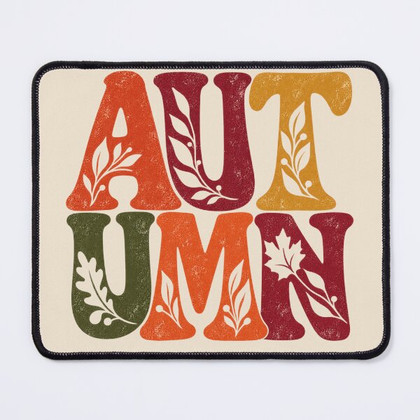 Item preview, AUTUMN – Retro Botanical Typography designed and sold by astersgraphics.