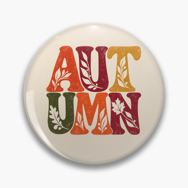 Item preview, AUTUMN – Retro Botanical Typography designed and sold by astersgraphics.