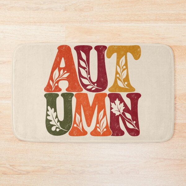 Item preview, AUTUMN – Retro Botanical Typography designed and sold by astersgraphics.