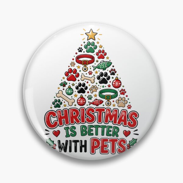 Item preview, Christmas Is Better With Pets Dog and Cat Christmas Tree Design designed and sold by LiviuGligoros.