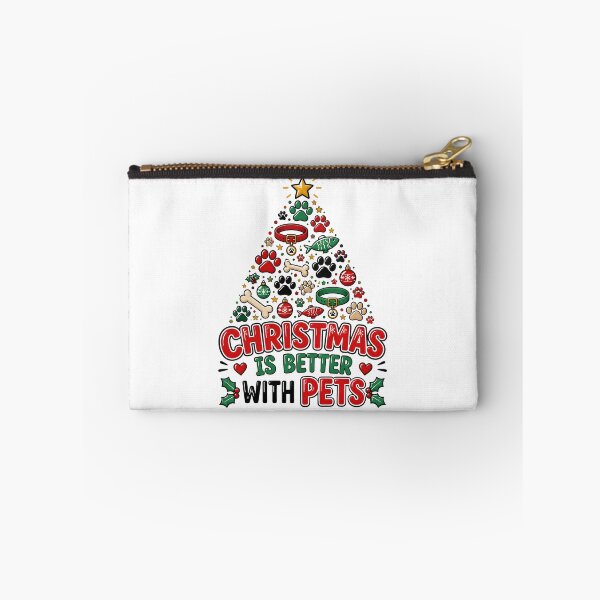Item preview, Christmas Is Better With Pets Dog and Cat Christmas Tree Design designed and sold by LiviuGligoros.