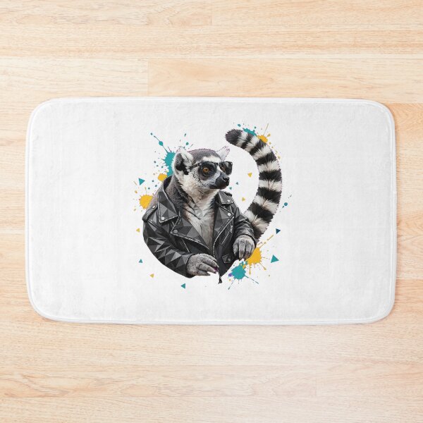 Item preview,  Cool Biker Lemur - Geometric Low Poly Streetwear designed and sold by ExpressoJungle.