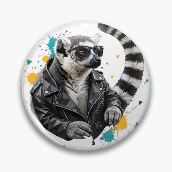 Item preview,  Cool Biker Lemur - Geometric Low Poly Streetwear designed and sold by ExpressoJungle.