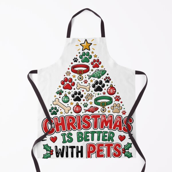 Item preview, Christmas Is Better With Pets Dog and Cat Christmas Tree Design designed and sold by LiviuGligoros.