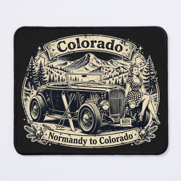Item preview, Colorado Route 66 T-Shirt - Normandy to Colorado designed and sold by Normandy Road Heritage™ - Vintage Garage Art.