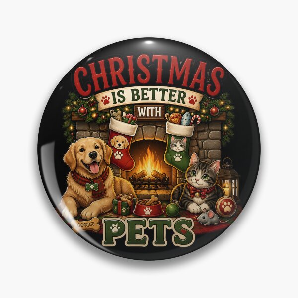 Item preview, Christmas Is Better With Pets Cozy Dog and Cat Holiday Design designed and sold by LiviuGligoros.