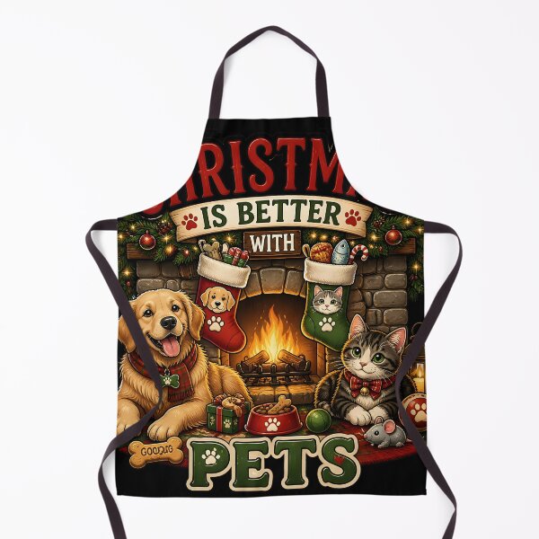 Item preview, Christmas Is Better With Pets Cozy Dog and Cat Holiday Design designed and sold by LiviuGligoros.
