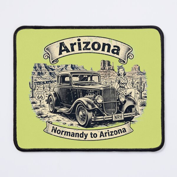 Item preview, Arizona Route 66 T-Shirt - Normandy to Arizona designed and sold by Normandy Road Heritage™ - Vintage Garage Art.
