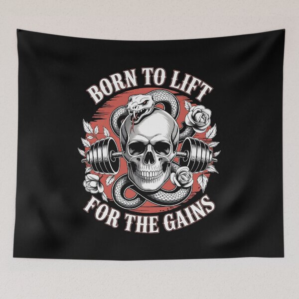 Item preview, Born to Lift Gym Fitness Motivation designed and sold by Iron Skull.