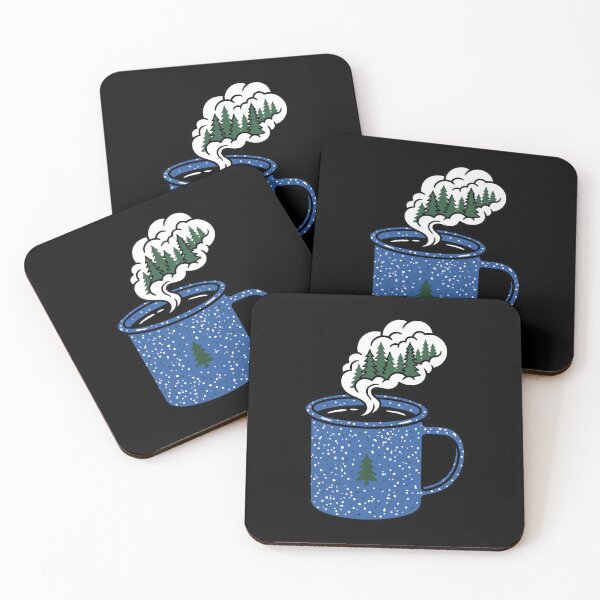 Item preview, Blue Speckled Enamel Campfire Coffee Mug Pine Tree Steam Wilderness Aesthetic designed and sold by Animer-art1.