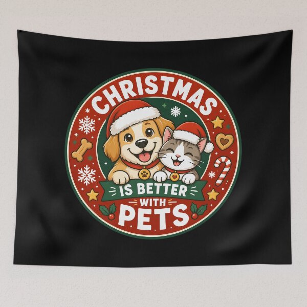 Item preview, Christmas Is Better With Pets Cute Pet Christmas Ornament Design designed and sold by LiviuGligoros.