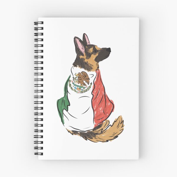 Item preview, German Shepherd wearing Mexico Flag designed and sold by lovemydoggie.