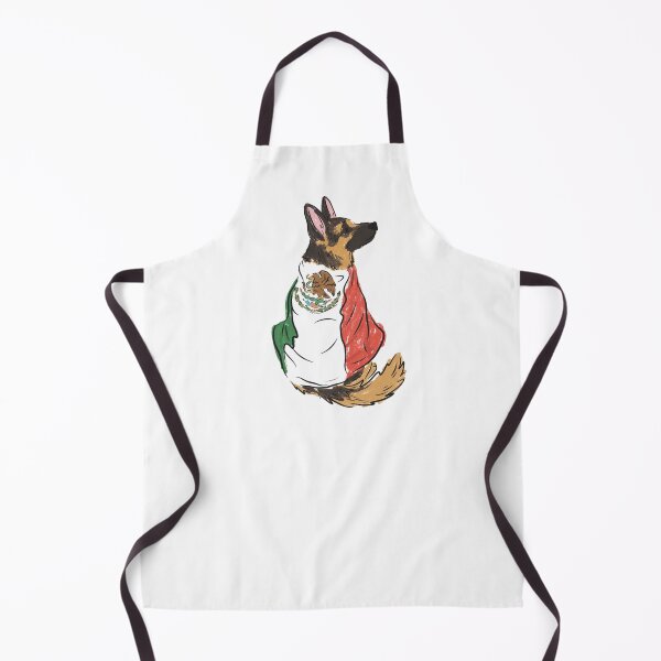 Item preview, German Shepherd wearing Mexico Flag designed and sold by lovemydoggie.