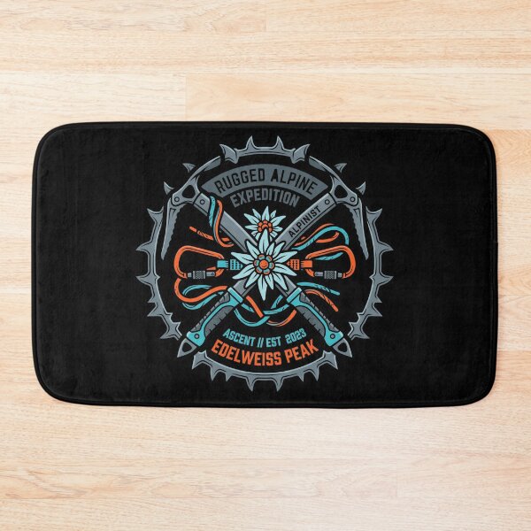 Item preview, Rugged Alpine Mountaineering Ice Axe Crampon Edelweiss Peak Badge designed and sold by Animer-art1.
