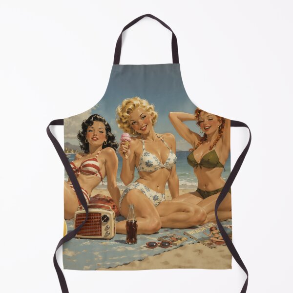 Item preview, Vintage Pin-up "Beach Life" designed and sold by East-Blue-Cat.