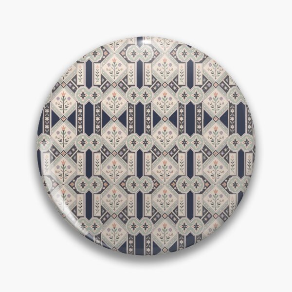 Item preview, Botanical Tilework Microfloral Mosaic Pattern designed and sold by BelievingCreate.
