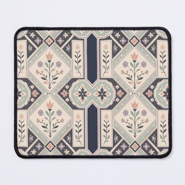 Item preview, Botanical Tilework Microfloral Mosaic Pattern designed and sold by BelievingCreate.