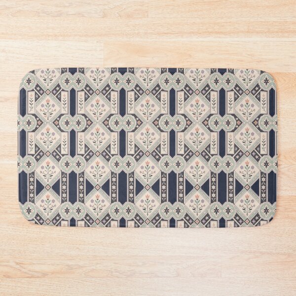 Item preview, Botanical Tilework Microfloral Mosaic Pattern designed and sold by BelievingCreate.