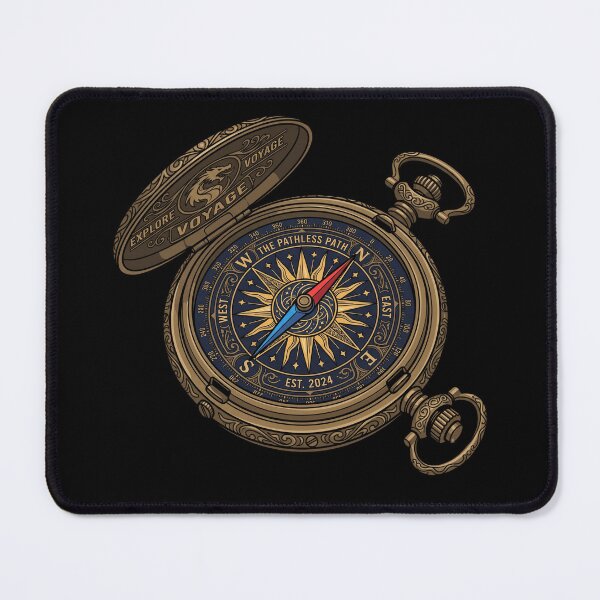 Item preview, Vintage Brass Pocket Compass Celestial Sunburst Pathless Path Navigation Emblem designed and sold by Animer-art1.