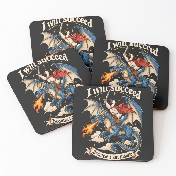 Item preview, I Will Succeed Because I Am Insane Shirt,Funny Goose Dragon Shirt,Funny Animal Tee,Funny Feminism Tee,Fantasy Creature Shirt,Medieval Humor designed and sold by greatmar1.