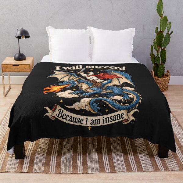 Item preview, I Will Succeed Because I Am Insane Shirt,Funny Goose Dragon Shirt,Funny Animal Tee,Funny Feminism Tee,Fantasy Creature Shirt,Medieval Humor designed and sold by greatmar1.