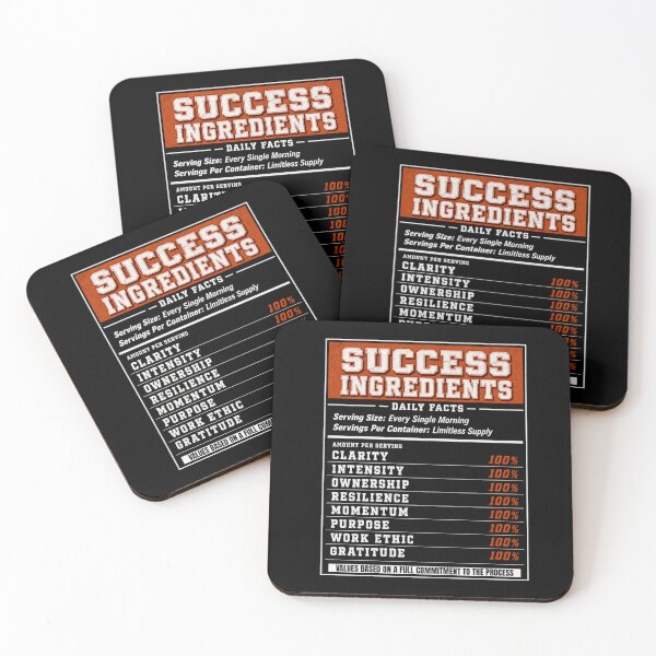 Item preview, Success Ingredients Motivational  designed and sold by freshwear design.