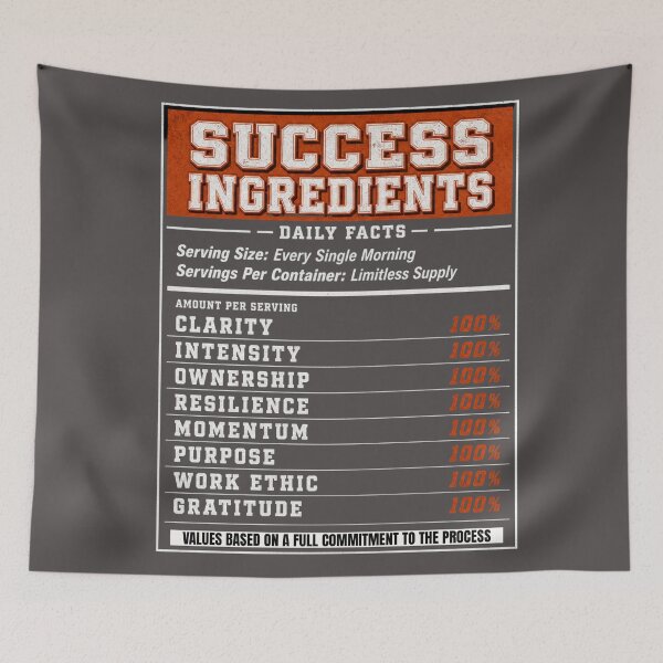 Item preview, Success Ingredients Motivational  designed and sold by freshwear design.
