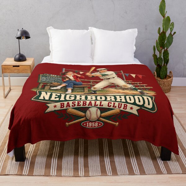 Item preview, Vintage Neighborhood Baseball Club Retro Art Print designed and sold by Normandy Road Heritage™ - Vintage Garage Art.