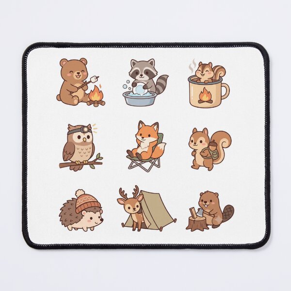 Item preview, Cute Kawaii Forest Animals Camping Woodland Wildlife Chibi Sticker Pack designed and sold by Animer-art1.