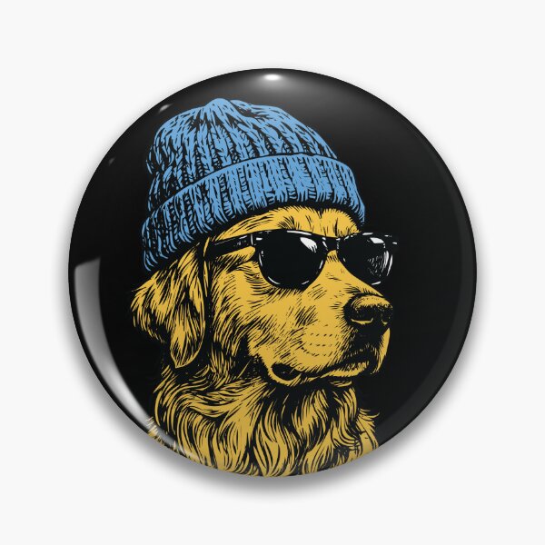 Item preview, Golden Retriever With a Beanie and Sunglasses designed and sold by MZS Studio.