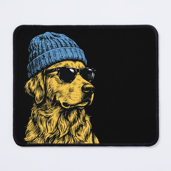 Item preview, Golden Retriever With a Beanie and Sunglasses designed and sold by MZS Studio.