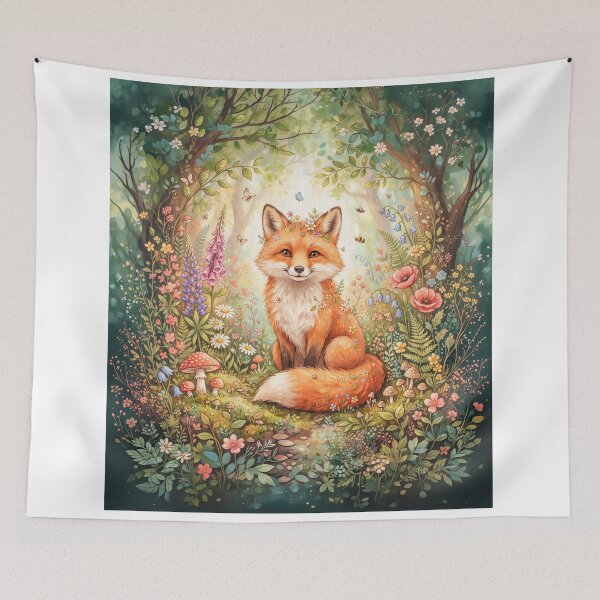 Item preview, Cute Woodland Fox designed and sold by Home Decor Art.