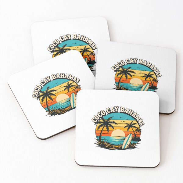 Item preview, Coco Cay Bahamas Retro Sunset Palm Trees Vacation designed and sold by felixpalette.