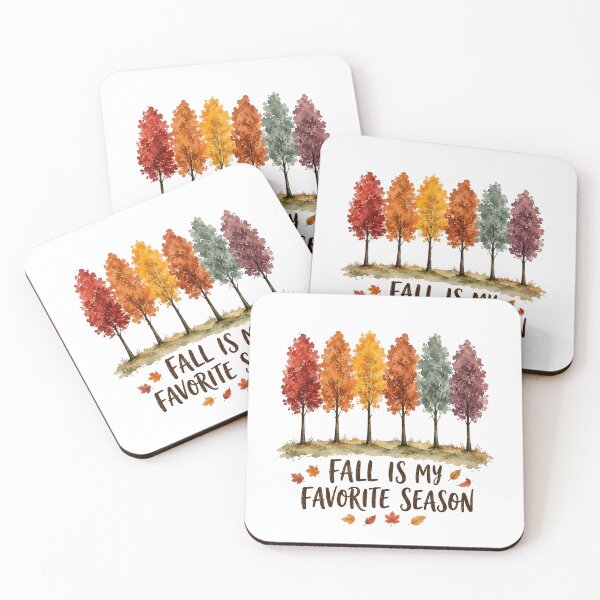 Item preview, Fall Is My Favorite Season Watercolor Autumn Trees designed and sold by metalsnak.