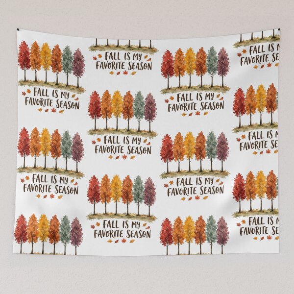 Item preview, Fall Is My Favorite Season Watercolor Autumn Trees designed and sold by metalsnak.