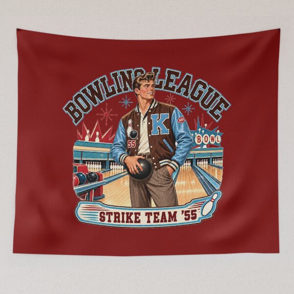 Item preview, Vintage 1955 Bowling League Strike Team designed and sold by Normandy Road Heritage™ - Vintage Garage Art.