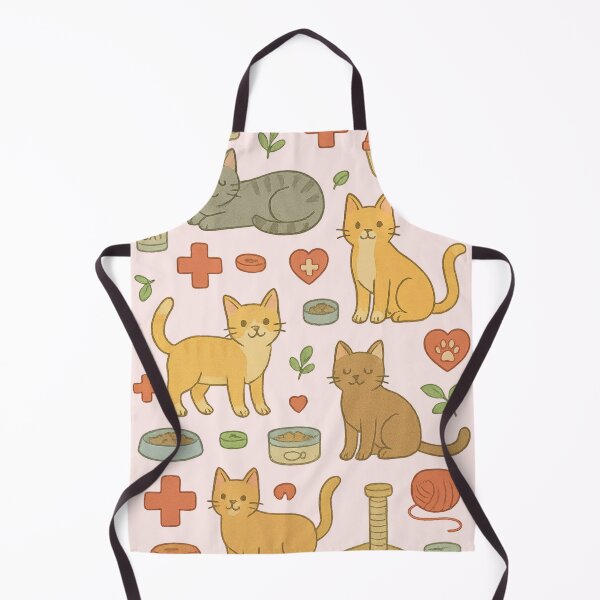 Item preview, Cute Vet Tech Cat Care Pattern Veterinary Medicine Illustration designed and sold by QCena.