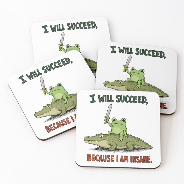 Item preview, I WILL SUCCEED, BECAUSE I AM INSANE designed and sold by bobcatmarty.