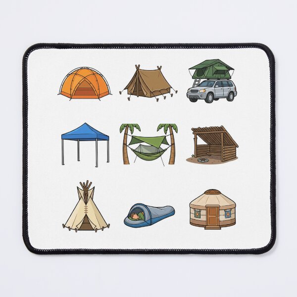 Item preview, Camping Tents Shelter Styles Bushcraft Outdoor Wilderness Sticker Pack designed and sold by Animer-art1.