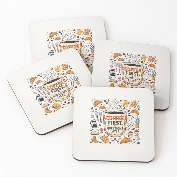 Item preview, Coffee First Questions Later designed and sold by Home Decor Art.