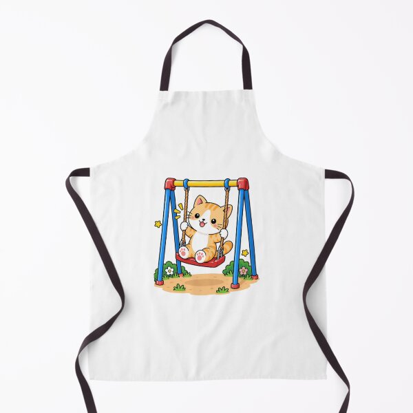 Item preview, Cute Orange Tabby Cat on Swing Kawaii Playground Kitty designed and sold by NoopnyangStudio.