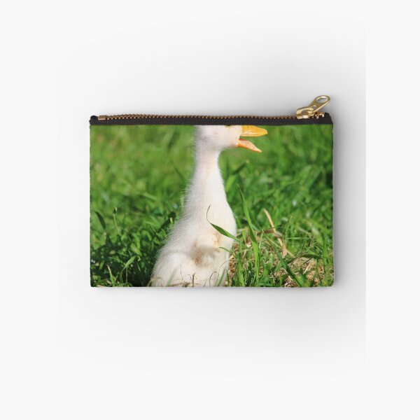 Item preview, Curious White Duckling in Green Grass designed and sold by DansCreations42.