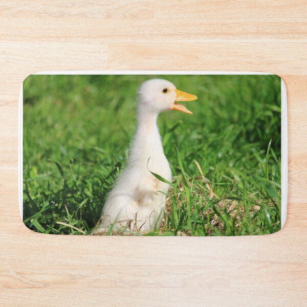 Item preview, Curious White Duckling in Green Grass designed and sold by DansCreations42.